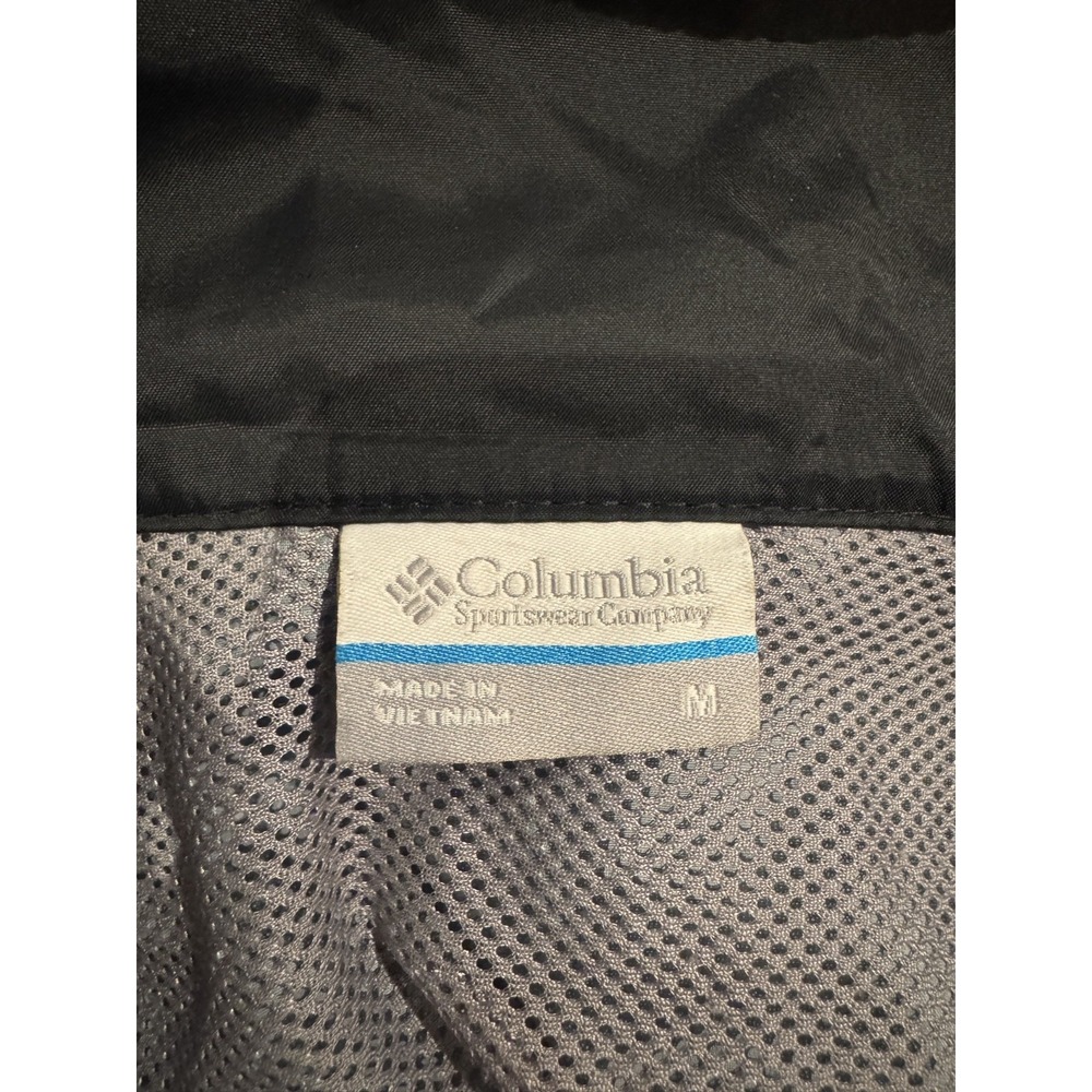 Columbia Women's Sz Medium Black Zip Up Hooded Rain Coat - Picture 3 of 4